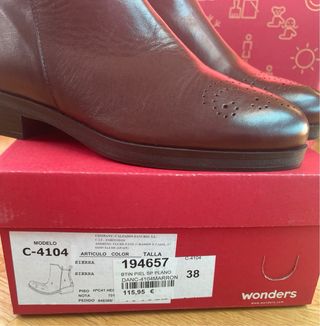Botines de piel Wonders mujer marrones