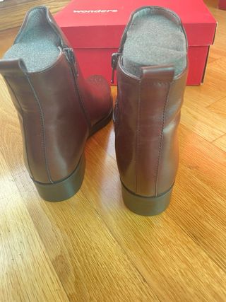 Botines de piel Wonders mujer marrones