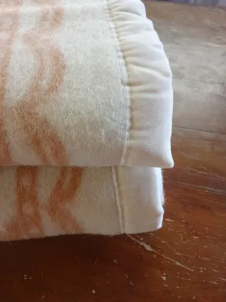 Coperta Lana AMBRA singola Beige/Bianco