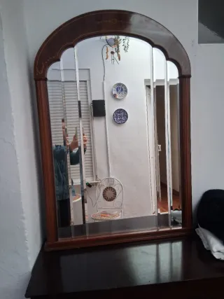 Espejo Tocador Biselado Madera