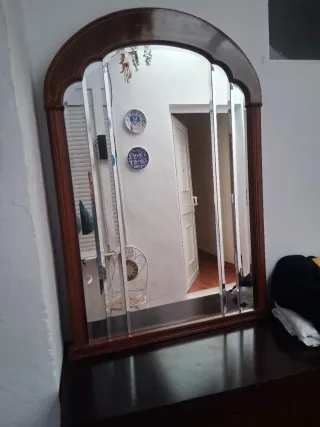 Espejo Tocador Biselado Madera