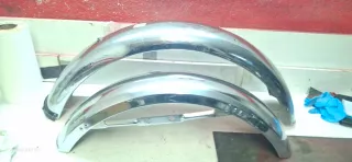 Juego de guardabarros de hierro cromado