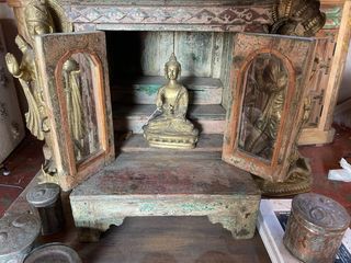 Altar Hindú Madera Antiguo