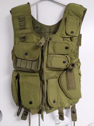 Chaleco Táctico Caza Multibolsillos Verde