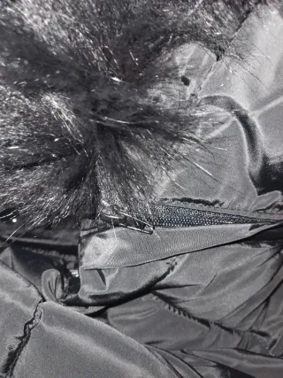 Abrigo largo mujer XL negro.