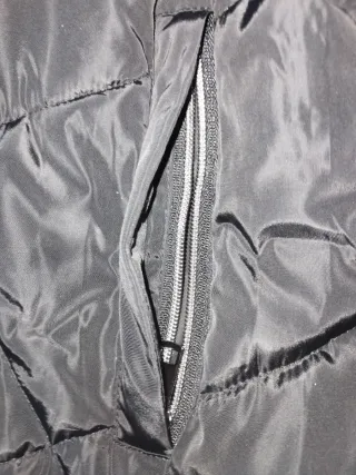 Abrigo largo mujer XL negro.