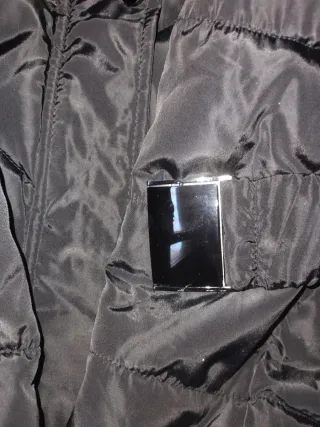 Abrigo largo mujer XL negro.