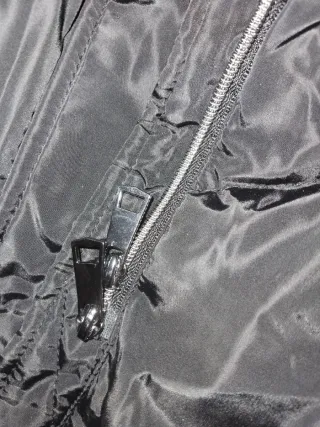 Abrigo largo mujer XL negro.