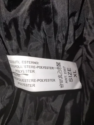 Abrigo largo mujer XL negro.