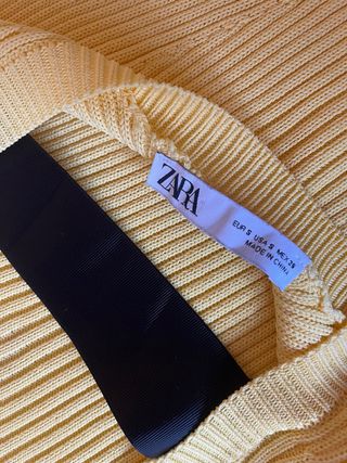 Jersey punto Zara amarillo talla S
