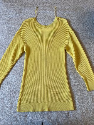 Jersey punto Zara amarillo talla S