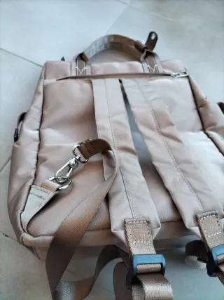 Bolso Mochila Beige Marrón