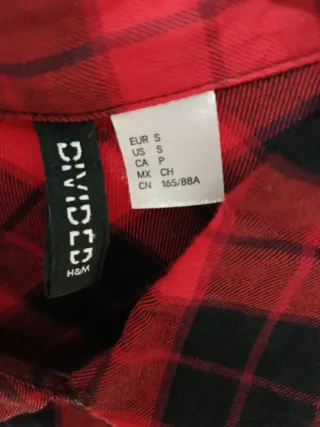 Camisa cuadros Divided H&M Talla S