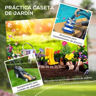 Caseta Jardín Exterior 151x92x193 cm CON TARA