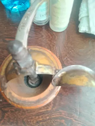 Molinillo de café antiguo madera y metal