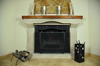 Parrilla para chimenea de metal