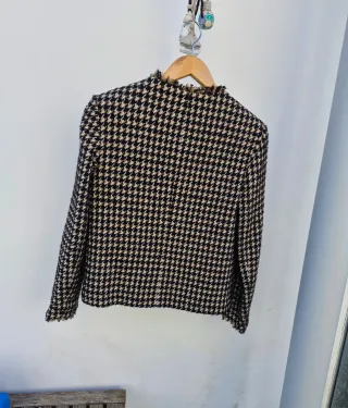 Chaqueta Zara Desflecada Cuadros Vichy