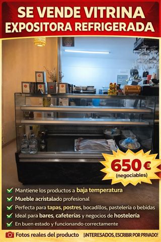 Vitrina expositora refrigerada hostelería