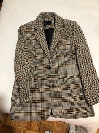 Americana cuadros Stradivarius Talla S