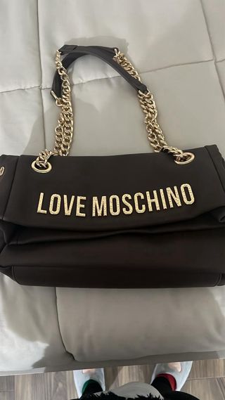 Borsa tracolla acciaio dorato marrone