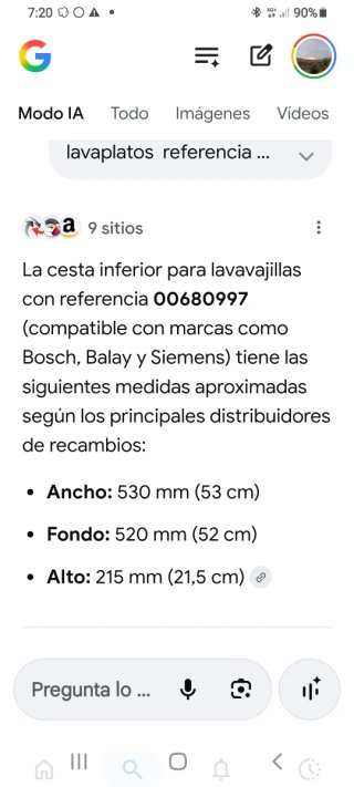 Cesta inferior lavavajillas Bosch