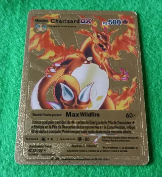 Carta Pokémon Metal Oro Dorado Charizard DX + Hisu