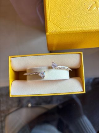 Pulsera Swarovski Corazones Dorada