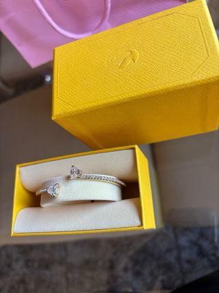 Pulsera Swarovski Corazones Dorada