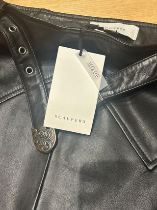Falda Mini Piel Scalpers Talla M sin estrenar