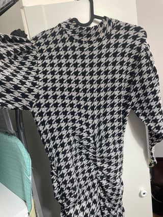 Vestido Pata de Gallo Negro y Blanco