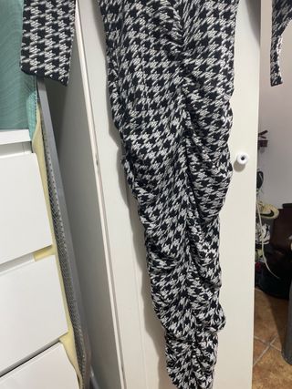 Vestido Pata de Gallo Negro y Blanco