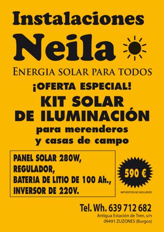 Kit Solar Iluminación Neila 280W
