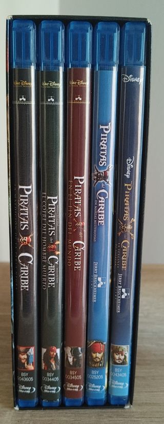 Colección Piratas del Caribe 5 Películas Blu-Ray