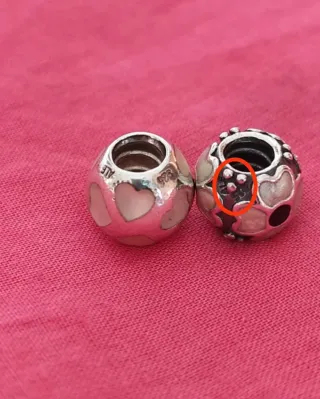 2 Charms Pandora Originales Esmalte y nacar