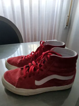 Zapatillas Vans Altas Rojas Talla 40.5