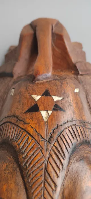 Maschera Africana Legno Costa d'Avorio 63cm