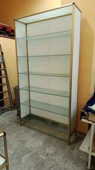 Estantería de aluminio y cristal templado 6 Baldas