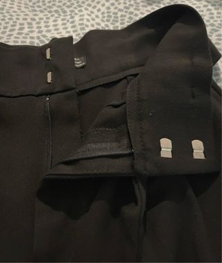 Pantalón vestir negro con cinturón