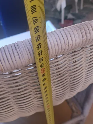 2 Sillones de Mimbre Blancos para Terraza