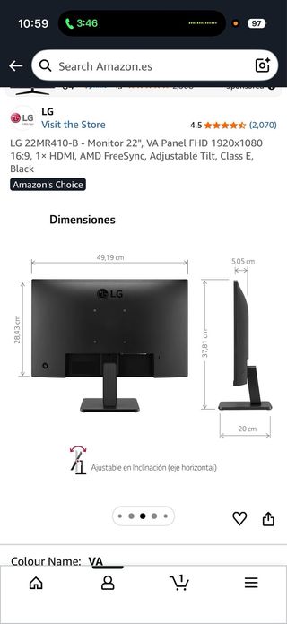 Monitor LG 22 FHD