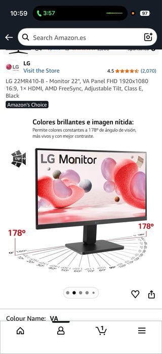 Monitor LG 22 FHD