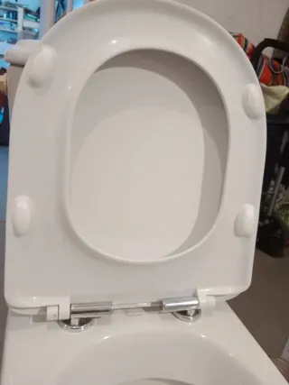 Tapa water inodoro blanca silenciosa amortiguada