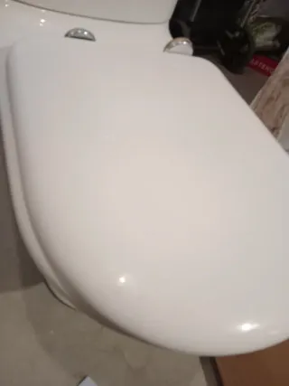 Tapa water inodoro blanca silenciosa amortiguada