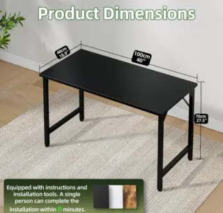 Escritorio de ordenador negro