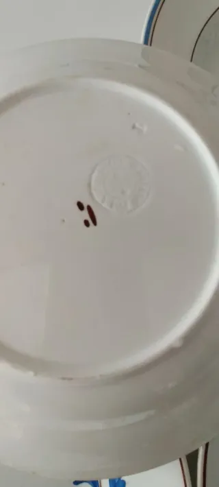 4 Platos Antiguos Loza Fina S.XIX