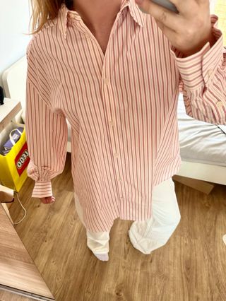 Camisa rayas rosa y roja Zara / pink stripe shirt