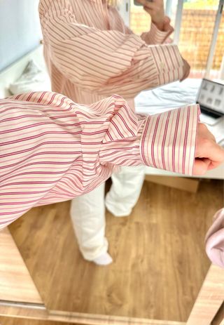 Camisa rayas rosa y roja Zara / pink stripe shirt