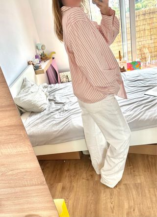 Camisa rayas rosa y roja Zara / pink stripe shirt