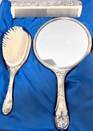 Set tocador antiguo plateado England