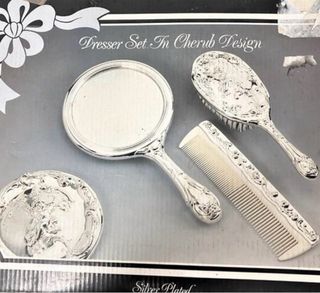 Set tocador antiguo plateado England